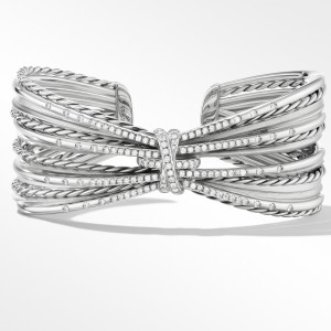 Angelika™ Four Point Cuff Bracelet with Pavé Diamonds
