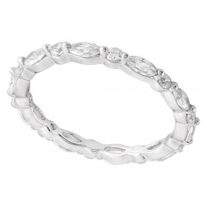 Marquise and Round Diamond Eternity Band