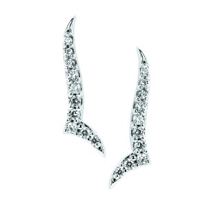 10k White Gold Diamond Earrings