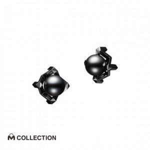 Passionoir M Collection Black South Sea Cultured Pearl Earrings