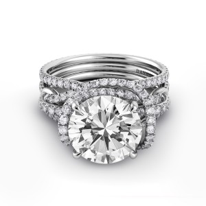Triple Shank Elegant Engagement Ring