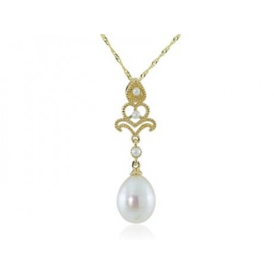 14KT Yellow Gold Freshwater Pearl Pendant