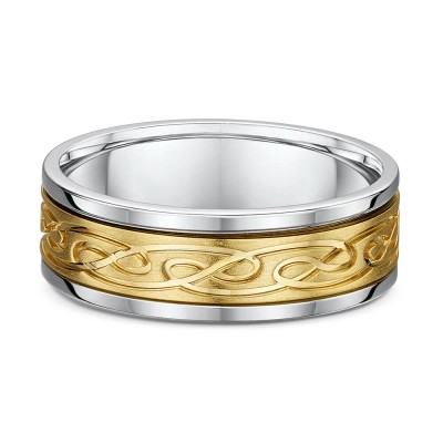 Two-Tone Mens Wedding Band 666A05