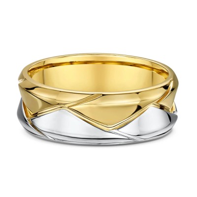 Two-Tone Mens Wedding Band 930A00