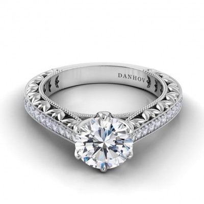 Floral Designer Engagement Ring