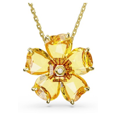 Florere necklace
Flower, Yellow, Gold-tone plated