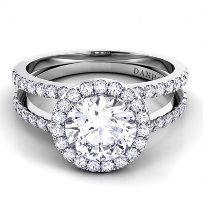 Double Shank Engagement Ring