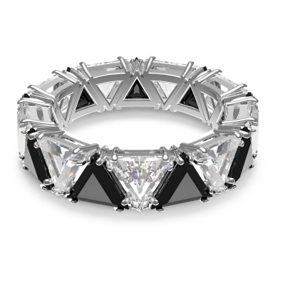 Millenia cocktail ring
Triangle cut crystals, Black, Rhodium plated