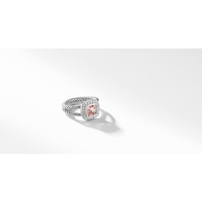 Petite Albion® Ring with Morganite and Diamonds