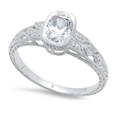 White Gold Ladies Engagement Ring R9294(A)-D,D,CZ