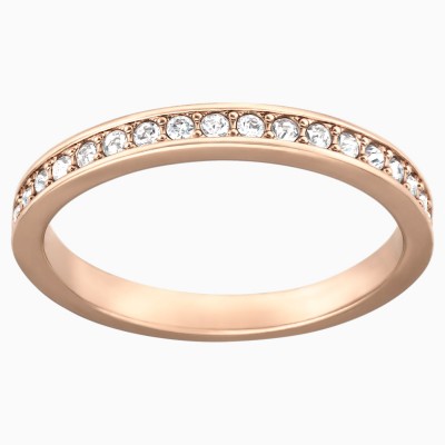 RARE RING, WHITE, ROSE-GOLD TONE PLATED