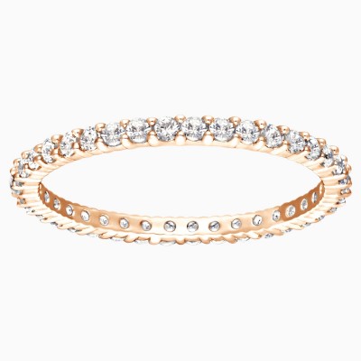 VITTORE RING, WHITE, ROSE-GOLD TONE PLATED